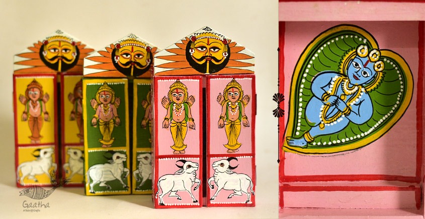 कथनिक ☀ Kaavad a Wooden Shrine - Bal Krishna { Single piece } ~ 3